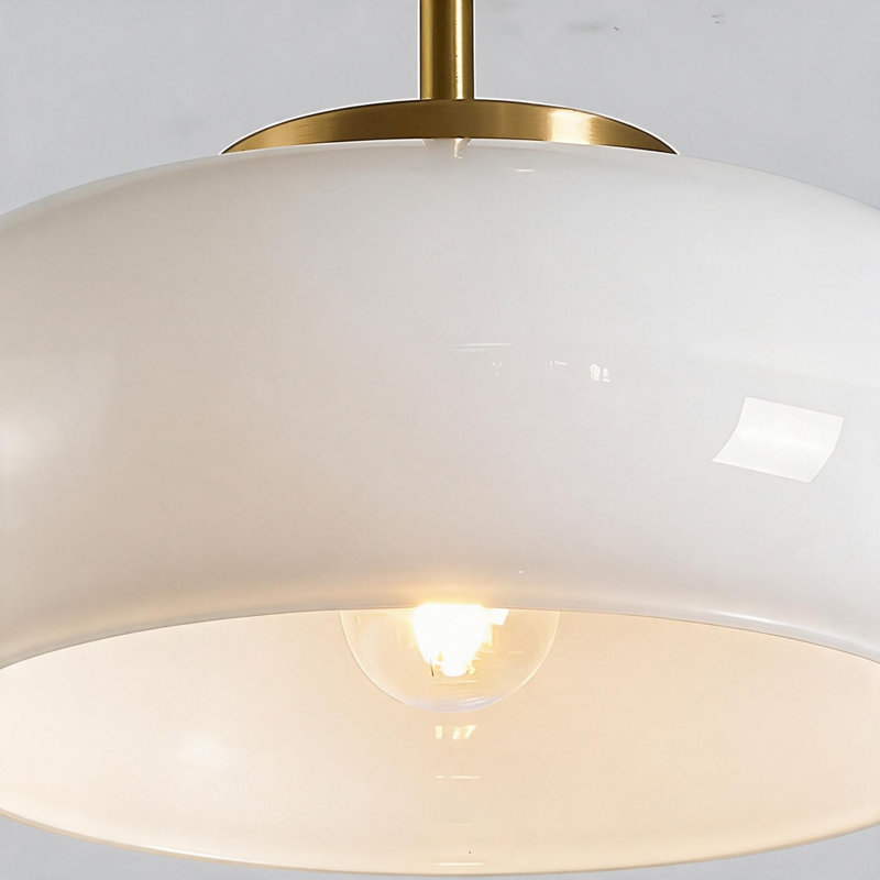 Suspension moderne en verre blanc, White