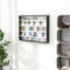 Vitrine noire et blanche à 5 tablettes réglables pour vitrine décorative, blanche, pouvant accueillir divers ornements