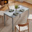 Glass Top Metal Base Dining Table