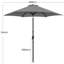 Charlean 269cm Tilt Parasol-1735322368