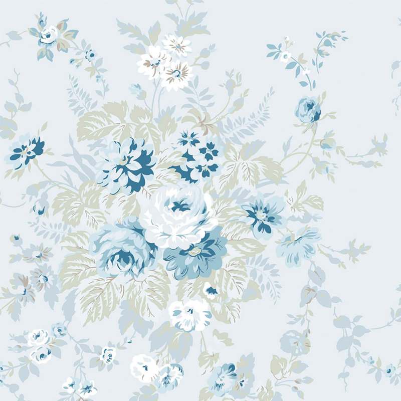 Rachel Ashwell Garden Floral Slate Grey Wallpaper, Blue