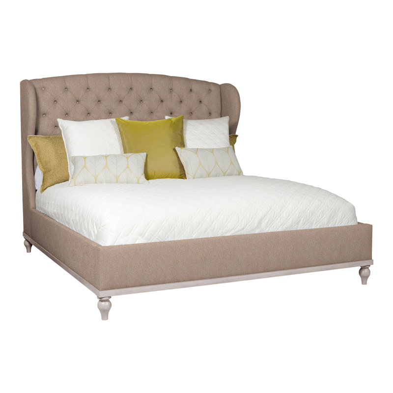 Emma King Bed, Dove Gray, Navada Mushroom, No