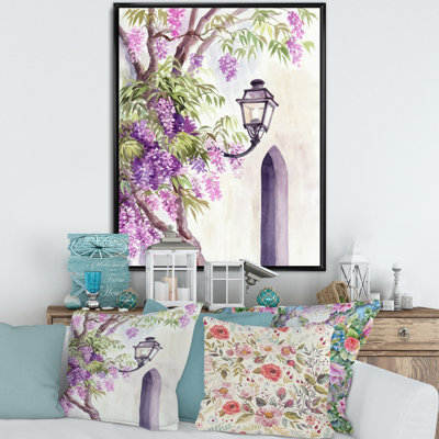 Wisteria and Lantern - reproduction sur toile