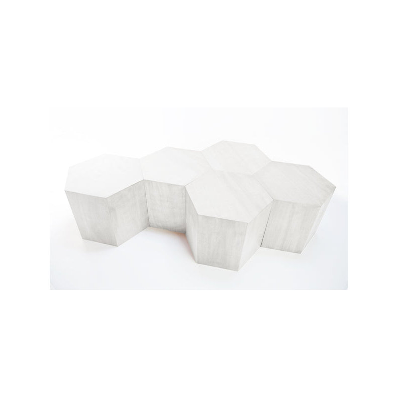 Coffee Table, White, 16" H x 20" L x 17.3" W