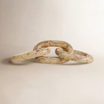 Decorative Marble Chain, Variegated Brown Tones