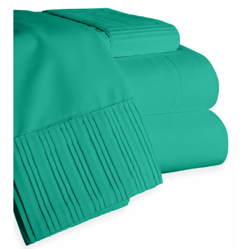 Chamberlain London Microfiber Sheet Set, Full Sheet Set with Fitted Sheet and 1 Pillowcase, Teal
