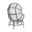 Fauteuil oscillant d'extérieur en osier gris foncé Palos-2065169328
