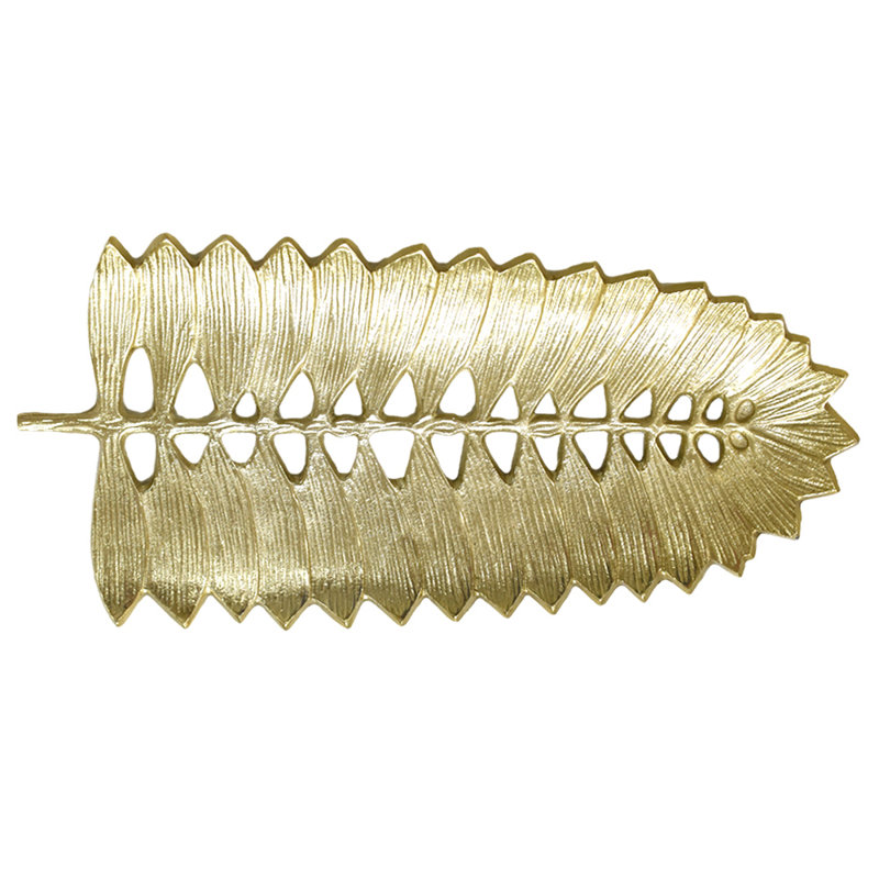 Bayou Breeze Izola Aluminum Tray, Gold