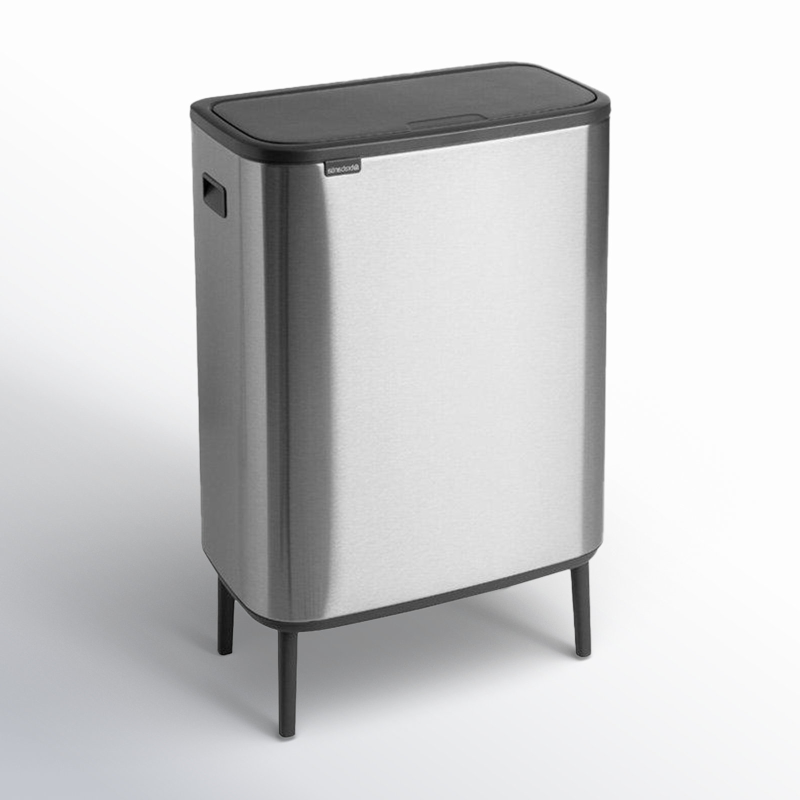 Brabantia Bo Hi Touch Dual Recycling Can, Matte Steel Fingerprint Proof