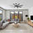 52" Large Ceiling Fan With Dimmable Led Light 8 Abs Blades Remote Control Reversible Dc Motor For Living Room