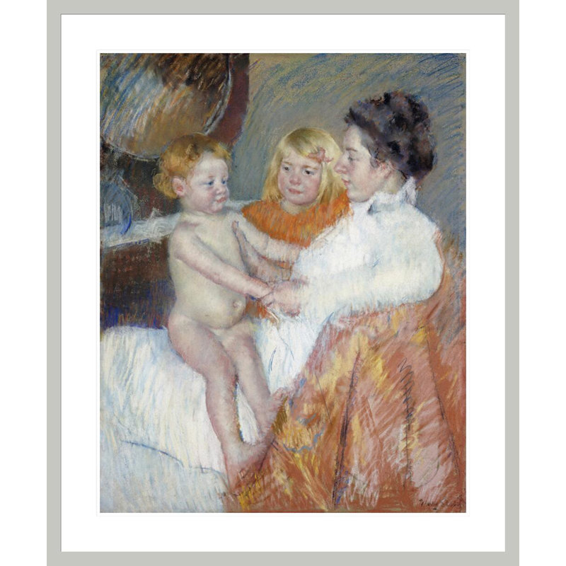 «Mother Sara and The Baby» par Mary Cassatt, impression giclée sur cadre, H 40,15 po x l 33,5 po