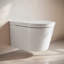 Toilette murale Hugo H blanc brillant avec cadre de support