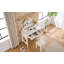 Reversible Four-Leaf Shaped Vanity Mirror with Adjustable Angles and Elegant Design for Flawless Makeup Application