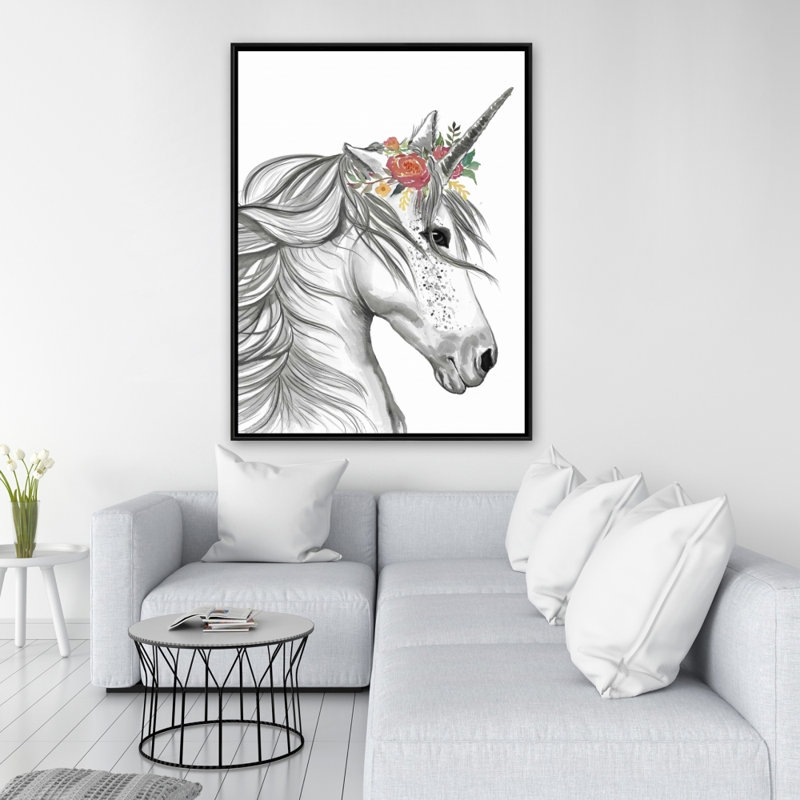Reproduction de licorne magique sur toile