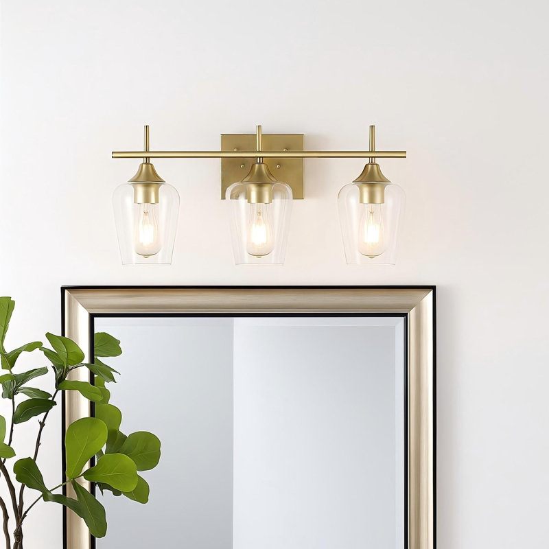 Farfan 3 - Light Dimmable Vanity Light, Gold, Transparent