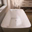 Baignoire profonde autoportante en pierre blanche 47 "pour appartements avec siège 47"