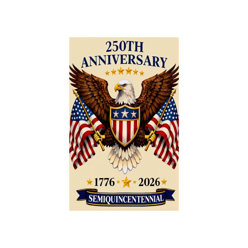 Drapeau de jardin rétro 250Th Anniversary