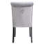 Chaise d’appoint rembourrée velours touffeté grise Voltaire-1365370860