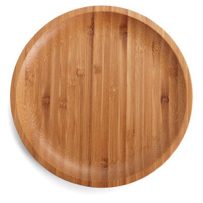 Belari 8.5" Bamboo Plate Set - Bamboo Reusable Plates - Round Bamboo Plates - Wood Plates Dinnerware - Bamboo Dinner Plates - Bamboo Dinnerware Set - Eco Friendly Plates (32 Pack / 8" Round)
