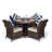 Karas 4 Seater Dining Set with Cushions and Parasol-39926003