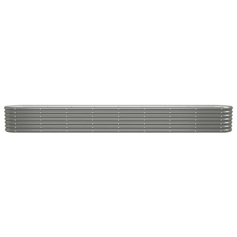 Anmar Metal Raised Garden Bed, 14.2" H x 130.7" W x 15.7" D, Gray
