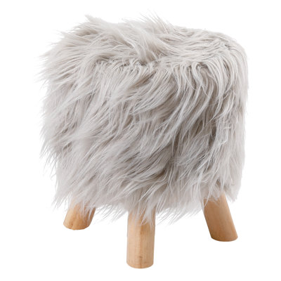 12.5" Wide Round Footstool Ottoman by BirdRock Home