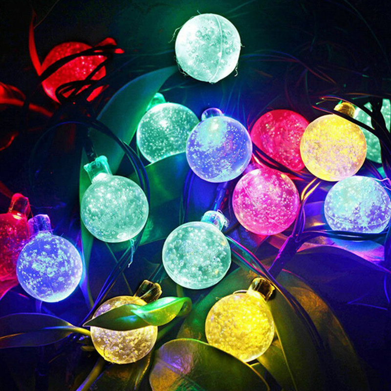 210'' Solar String Lights, Multicolor