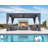 PURPLE LEAF Louvred Pergola with Netting and Curtains-96924934