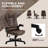 6 Point Vibrating Massage Office Chair With Heat, Microfiber High Back Executive Office Chair With Reclining Backrest, Padded Armrests And Remote-1668231776