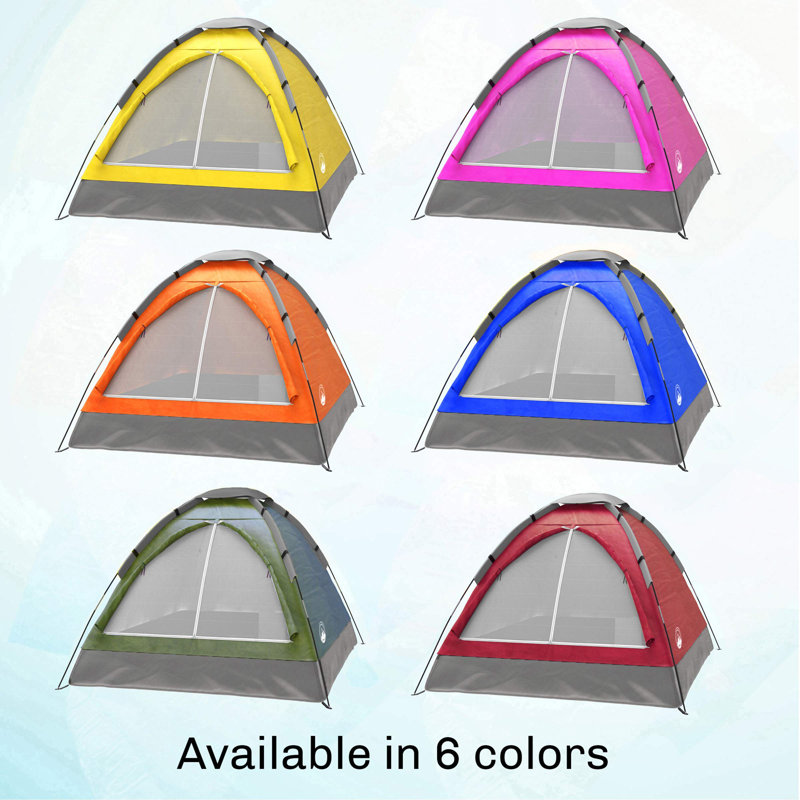 Pink and Gray Four Season Dome Camping Tent with Carry Bag