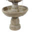 Fontaine d'extérieur traditionnelle à 3 niveaux en fibre de verre brun clair Galles