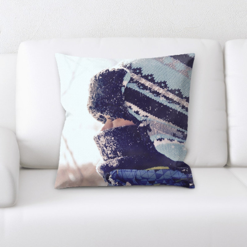 Housse et insert de coussin carré d'hiver