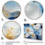 Tranquil blanc et bleu coquelicots - coquelicots, art mural-506870659-506870664