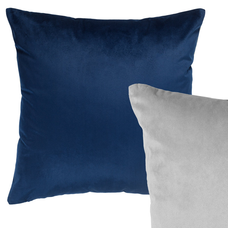 Square Throw Pillow Cover, Navy Blue/Grey