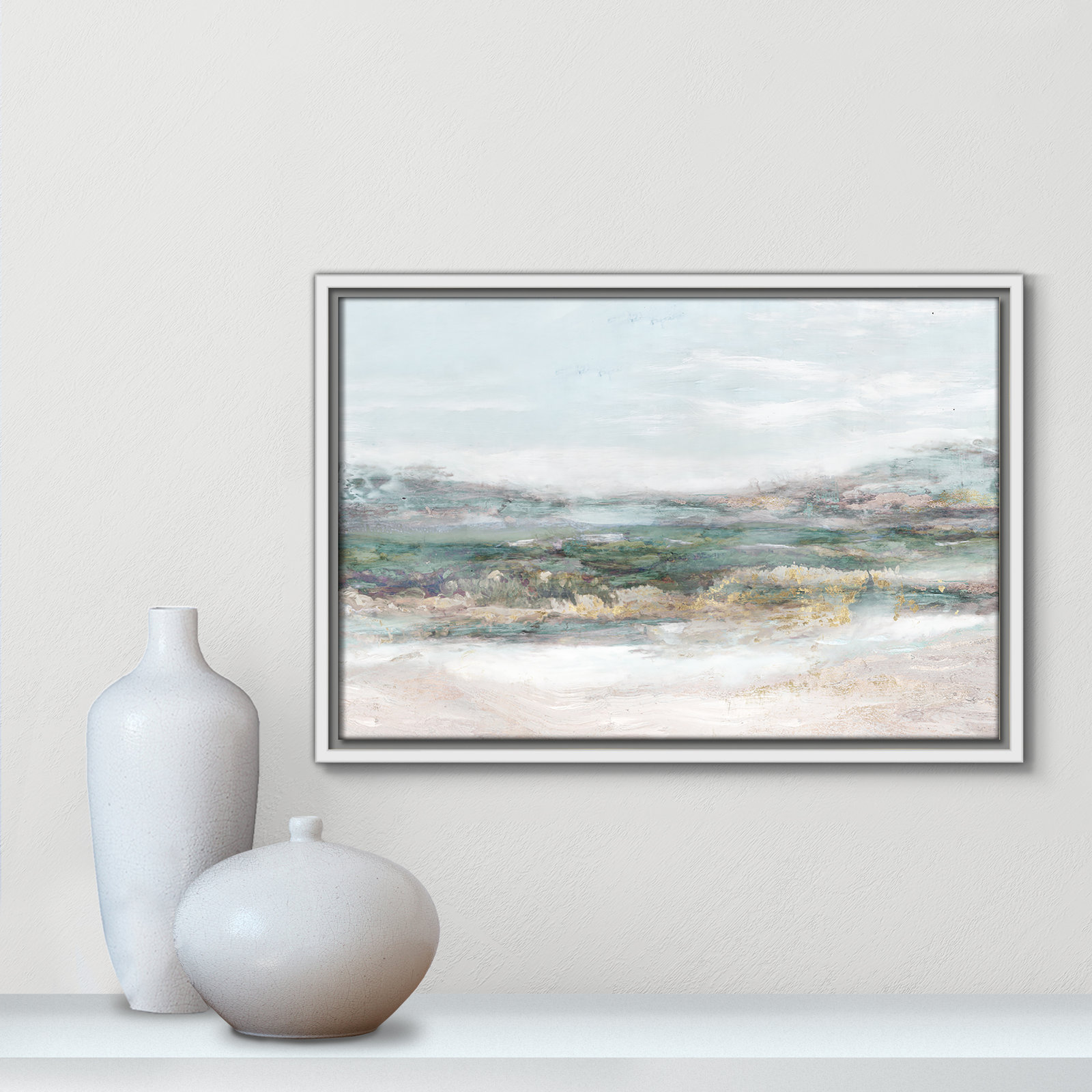Dazzling by Matina Theodosiou - Painting Print on Canvas, No Mat, White Framed Canvas, 13.5" H x 19.5" W x 2" D