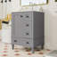 Meuble-lavabo autoportant moderne avec lavabo en céramique durable, rangement spacieux et tiroirs à fermeture en douceur-12352605