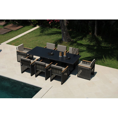 Horizon Outdoor 14 - Piece Dining Set with Cushions