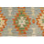 Tapis orange / bleu / jaune à motif géométrique en laine tissé à plat 8 pi 1 po x 11 pi 2 po Orrwell