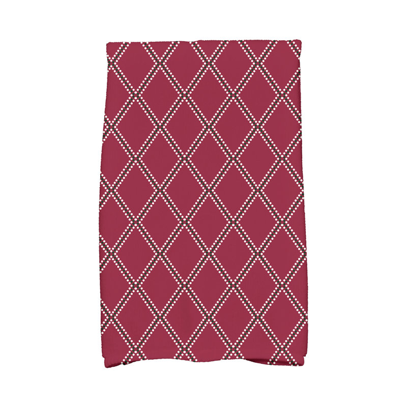 Diamond Hand Towel, Cranberry