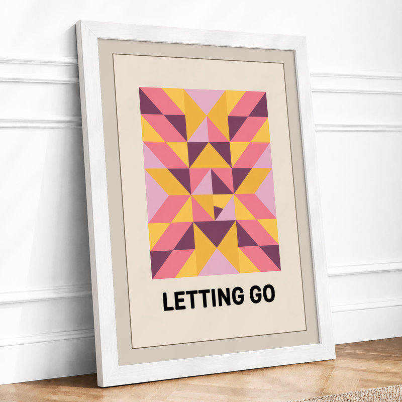 Letting Go Geometric - Print, A1 - 84.1 x 59.4 cm, White