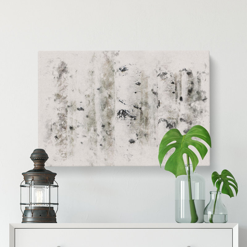 Silver Birch Tree Forest - Wrapped Canvas, 35cm H x 50cm W x 3cm D
