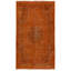Tapis turc contemporain en laine fabriqué à la main de 5,6 x 9,3 pi surteint de couleur orange