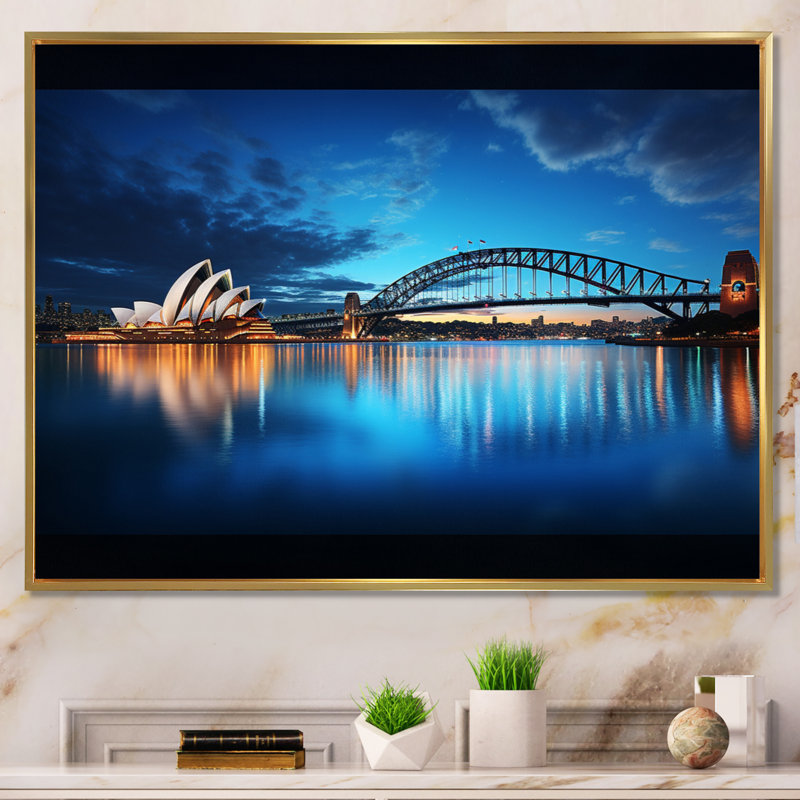 Australie, Sydney Sydney III, impression sur toile encadrée, H 12 po x l 20 po x P 1 po, Cadre flottant doré