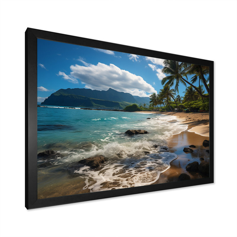 Aloha Tropical Dreamscape II - Maui, impressions encadrées, Cadre photo noir, H 12 po x l 20 po x P 1 po