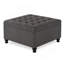 Grand repose-pieds de rangement carré avec pieds en bois-96384847