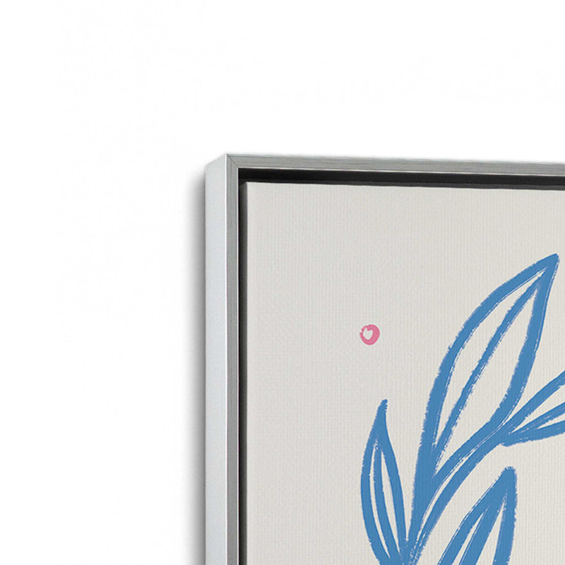 «Wild Petals», reproduction sur toile, Cadre flottant en chrome poli, H 12,75 po x l 8,75 po x P 1,75 po