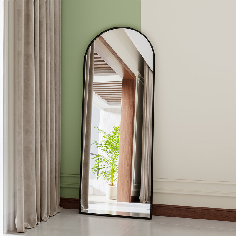 Metal Curved Mirror, Black