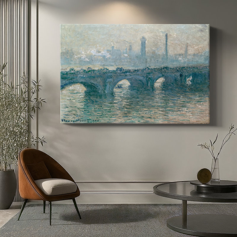 Waterloo Bridge, London-Claude Monet-Gallery Wrapped Canvas-1900, 12 x 18