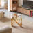 Round Coffee Table with Solid Wood Legs, Minimalist Table for Living Room-1489692004
