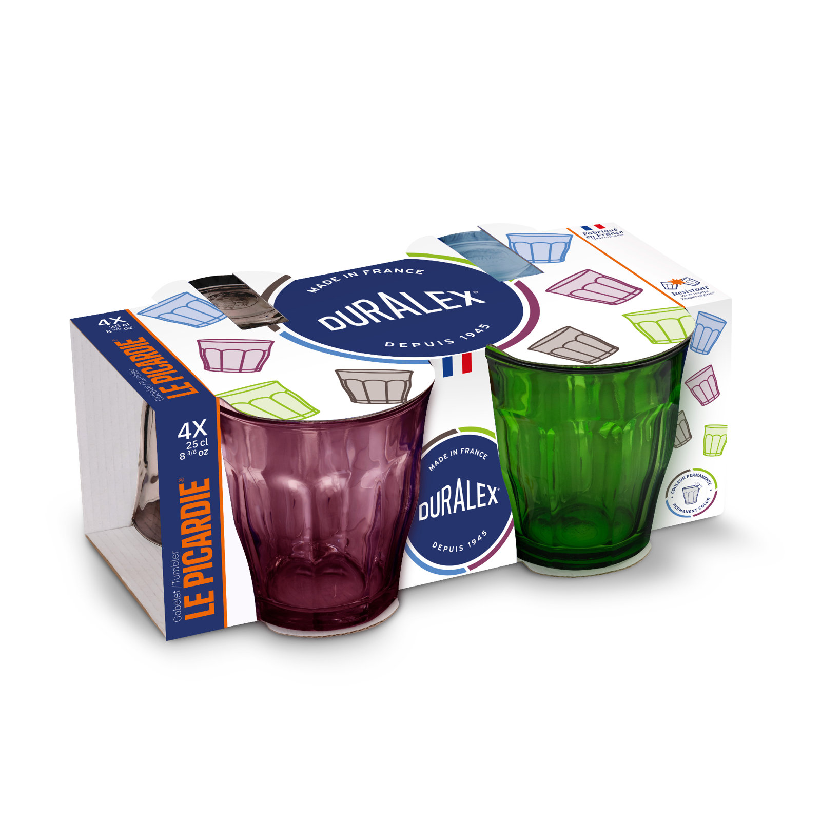 Duralex Picardie Tumblers, Assorted